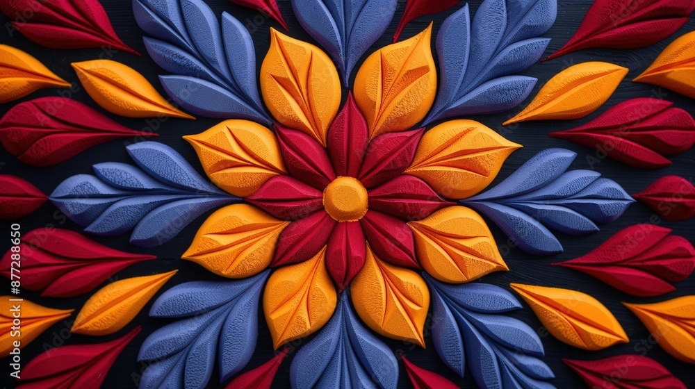 Fototapeta premium Vibrant Diwali festival rangoli designs