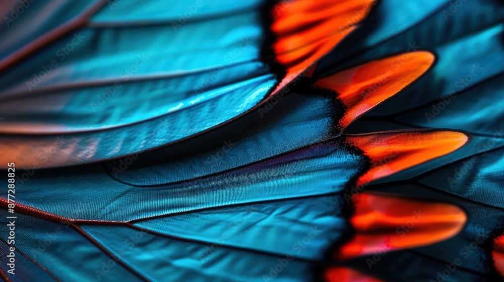 Vibrant macro photography of butterfly wings Vibrant macro photography of butterfly wings