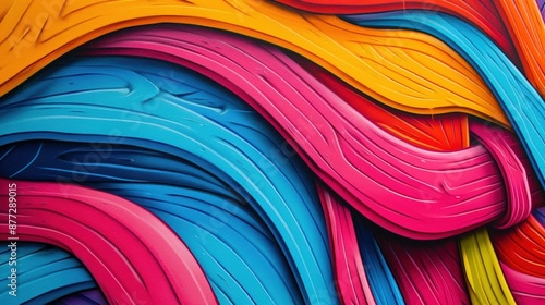 Vibrant street art-inspired abstract mural design