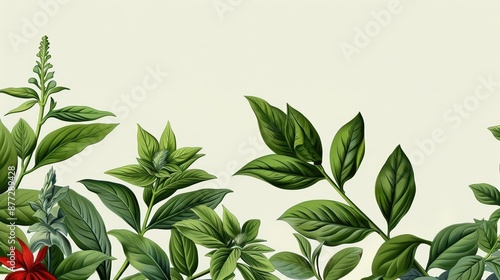 Vintage botanical illustration of poisonous plants