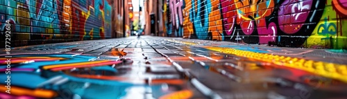 Vibrant street art in Melbourne laneways photo