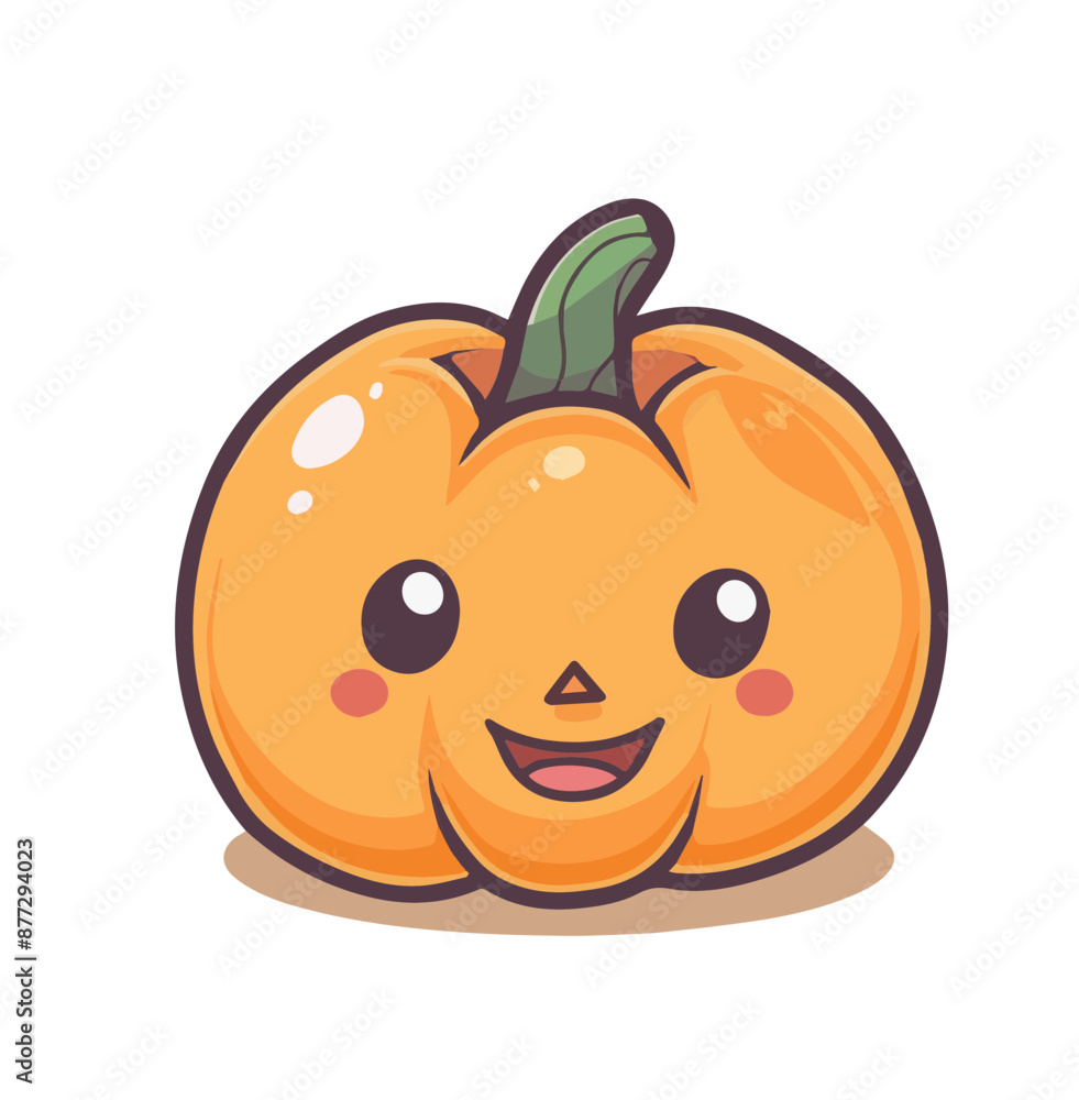 Obraz premium Cute Cartoon Halloween Pumpkin Jack O' lantern Character 