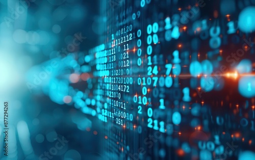 Wallpaper Mural Abstract representations of encrypted codes and data transfer processes Torontodigital.ca