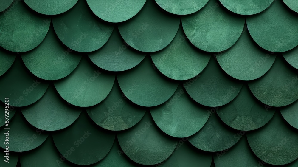 Art deco fish scale wallpaper pattern, ombre effect from dark green to light emerald, luxurious design, focus cover all object, deep dept of field Art deco fish scale wallpaper pattern, ombre effect from dark green to light emerald, luxurious design, focus cover all object, deep dept of field
