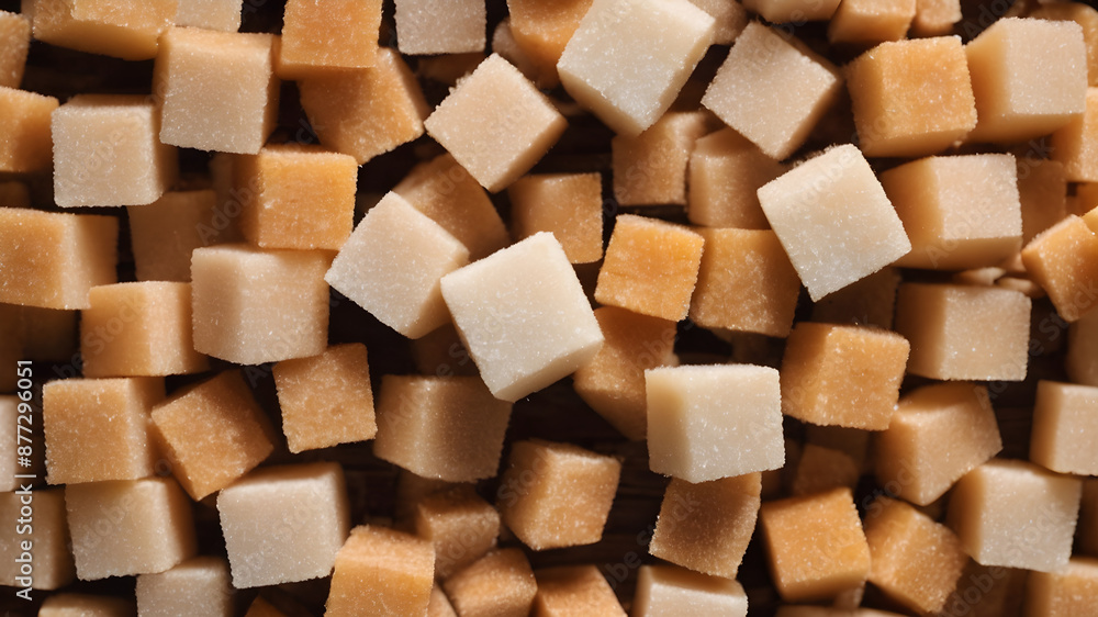 cube sugar on wooden background cube sugar on wooden background
