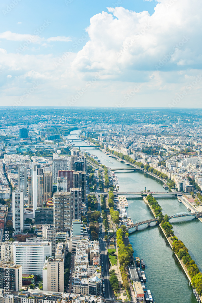 Fototapeta premium Paris, France - Aerial photography of the city scenery of Paris