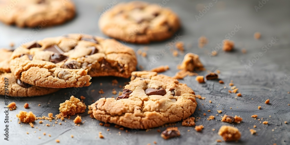 Group of cookies with one partially eaten and rest untouched. Concept Food Photography, Cookie Composition, Snack Time Aesthetics Group of cookies with one partially eaten and rest untouched. Concept Food Photography, Cookie Composition, Snack Time Aesthetics