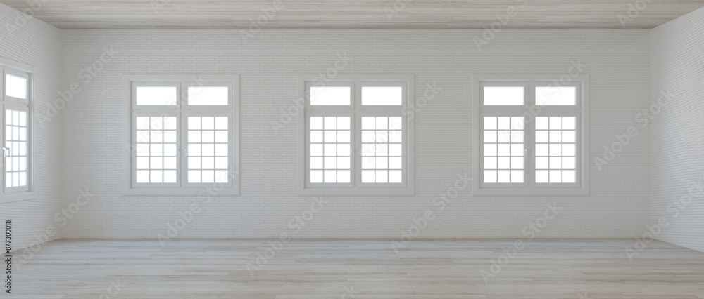 empty room with windows