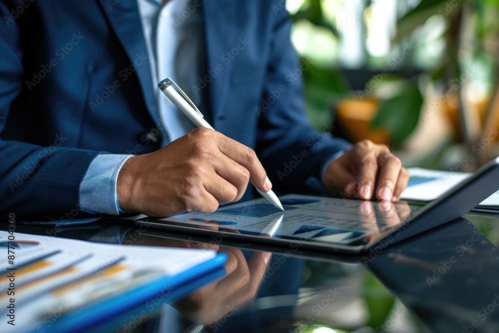 Businessman using a digital tablet Businessman using a digital tablet