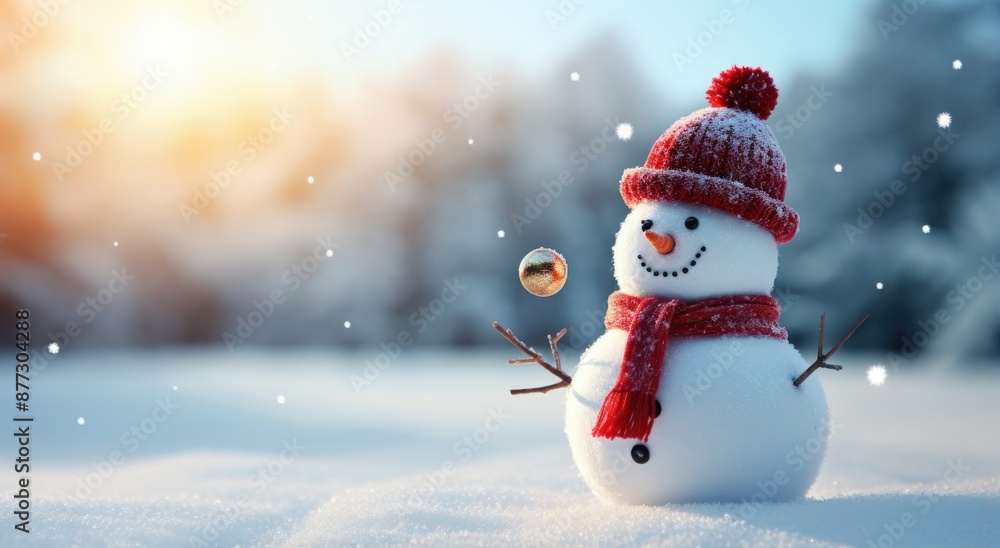Snowman in Winter Wonderland. Snowman in Winter Wonderland.
