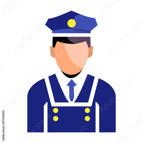 police icon vector, police solid icon, flat style icon, line art icon, gradient, for your company logo and web design