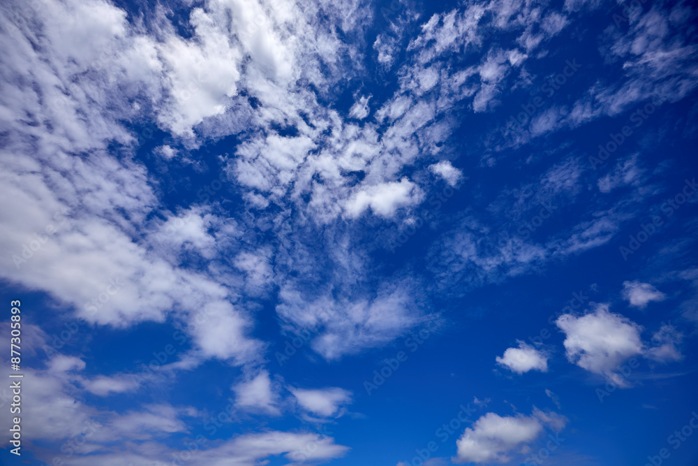 Fototapeta premium Blue sky background with clouds