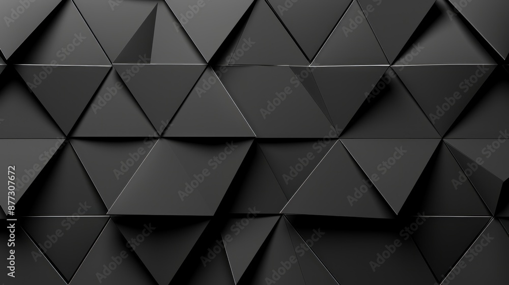 Obraz premium Abstract Black Triangle Pattern Background