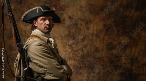 Classic american army brown background with copy space