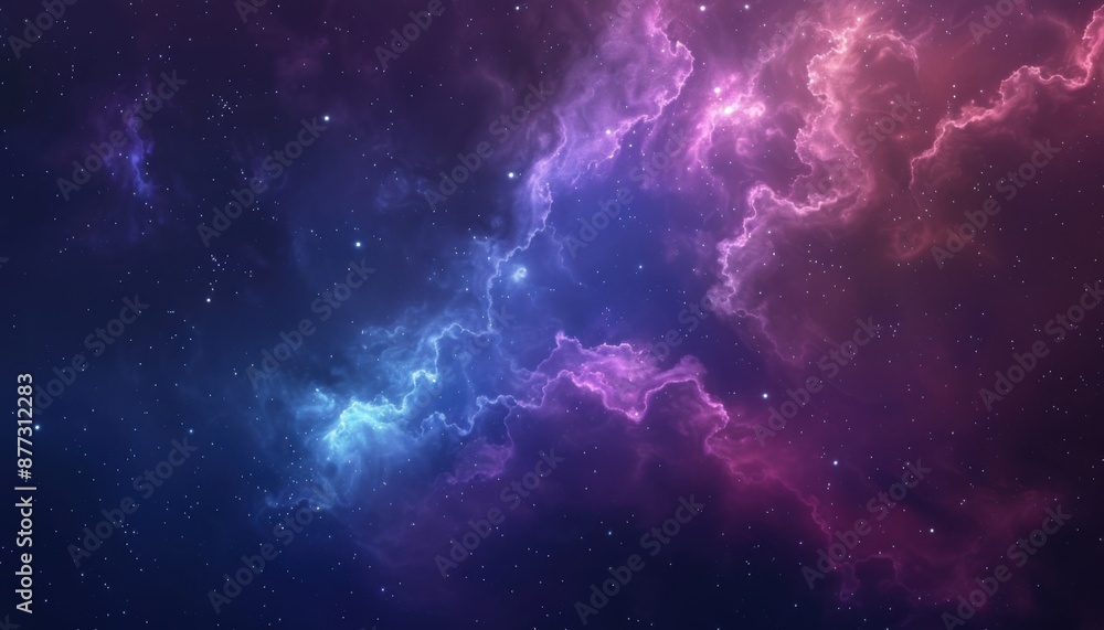 Obraz premium Galaxy background featuring a mystical nebula