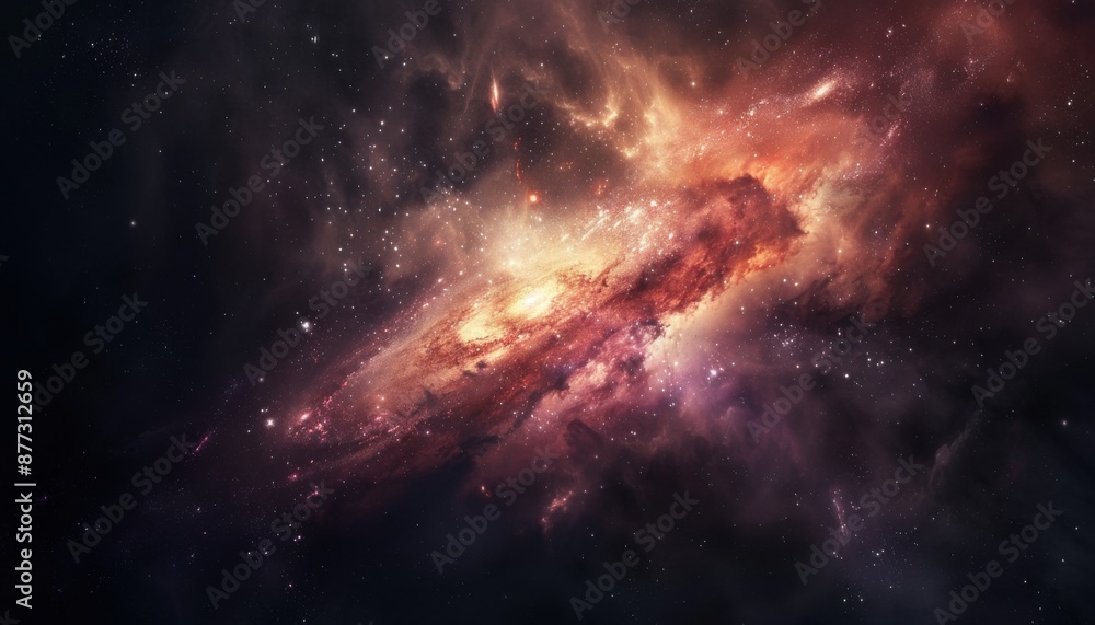 Galaxy background showcasing the wonders of deep space Galaxy background showcasing the wonders of deep space