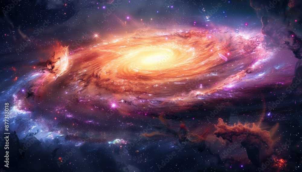 Galaxy background focused on the galactic core Galaxy background focused on the galactic core