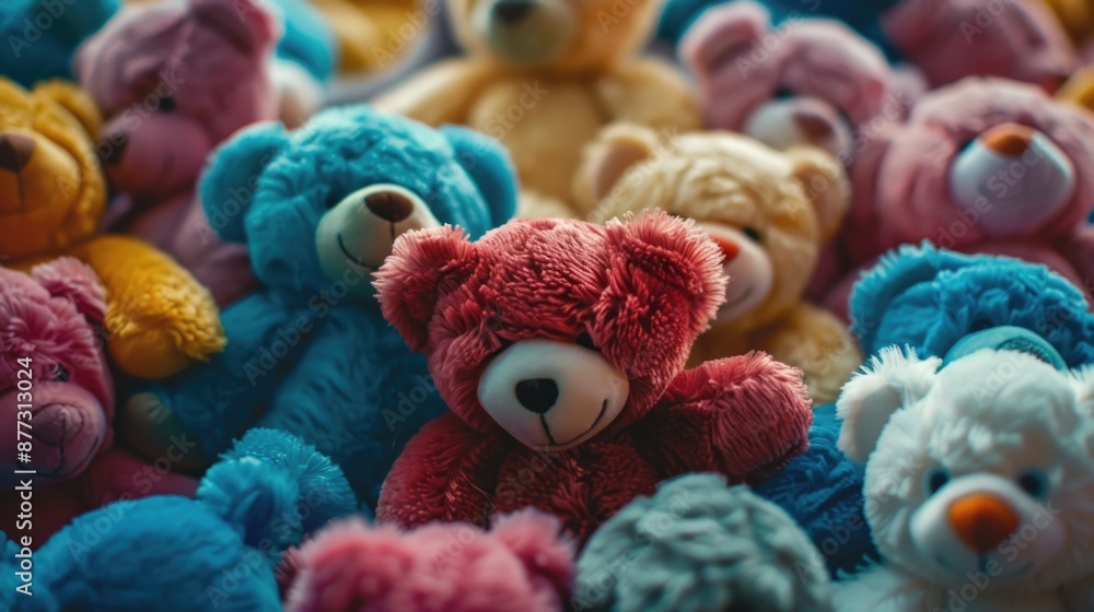 Multi-colored teddy bears Multi-colored teddy bears