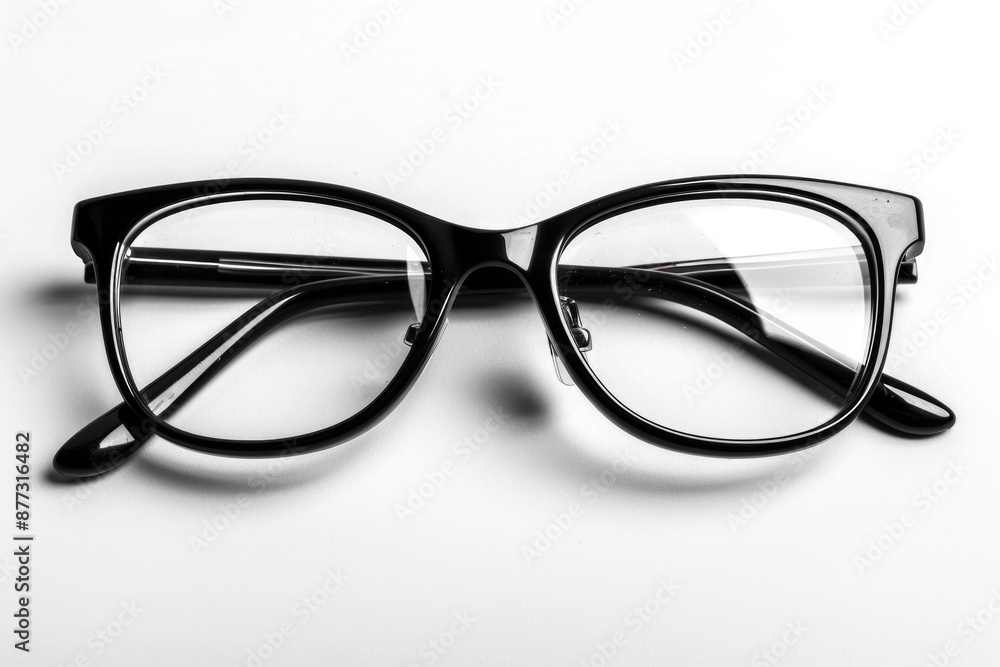 Eye Glasses No Background. Black Frame eyeglasses on a Beautiful White Isolated Background Eye Glasses No Background. Black Frame eyeglasses on a Beautiful White Isolated Background