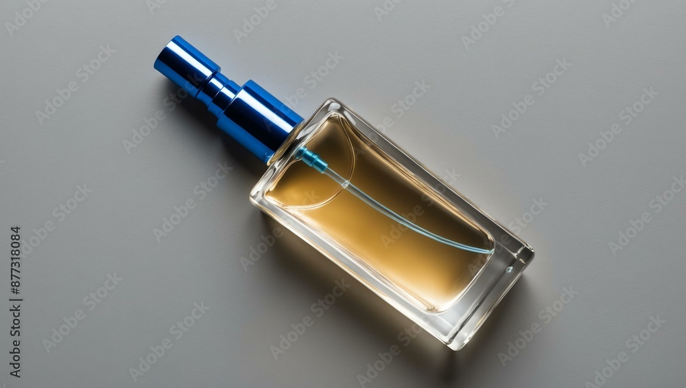 aesthetic perfume bottle with blue nozzle filled with background aesthetic perfume bottle with blue nozzle filled with background