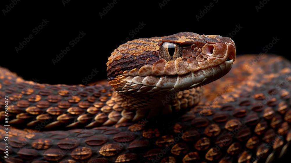 Fototapeta premium Photo of a venomous snake, close-up.