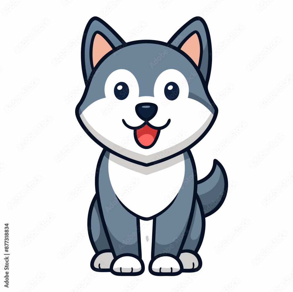 Dog vector illustration, animal isolated on white, dog silhouette, dog vector art Dog vector illustration, animal isolated on white, dog silhouette, dog vector art
