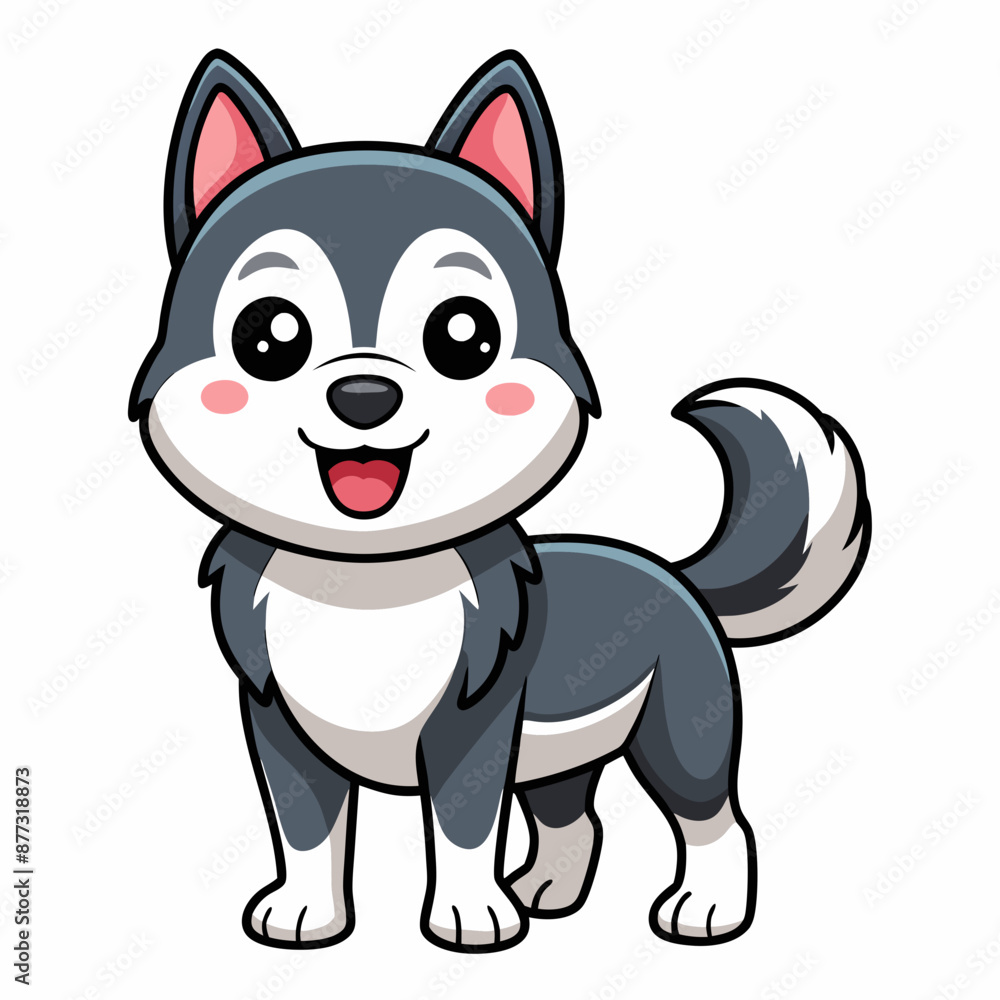 Dog vector illustration, animal isolated on white, dog silhouette, dog vector art Dog vector illustration, animal isolated on white, dog silhouette, dog vector art