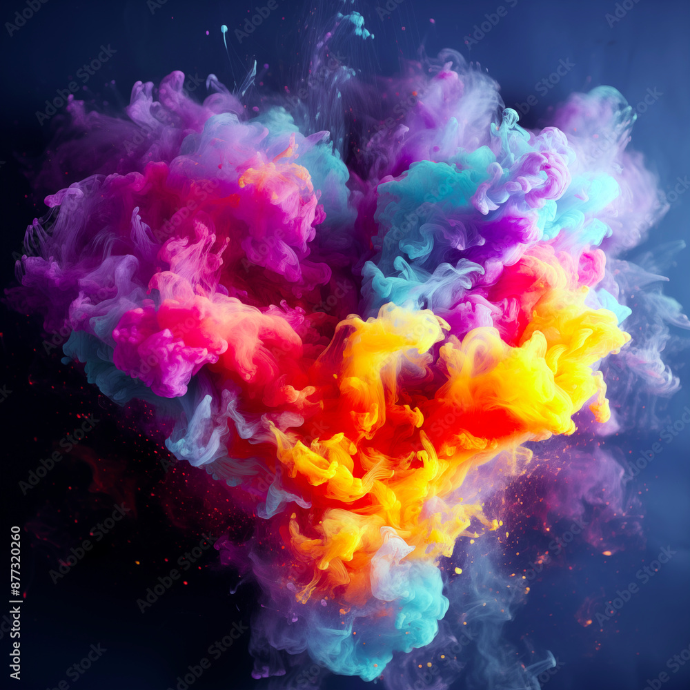 Fototapeta premium Celebrate the vibrant Holi festival. A traditional Hindu holiday, celebrated with bright colors. India