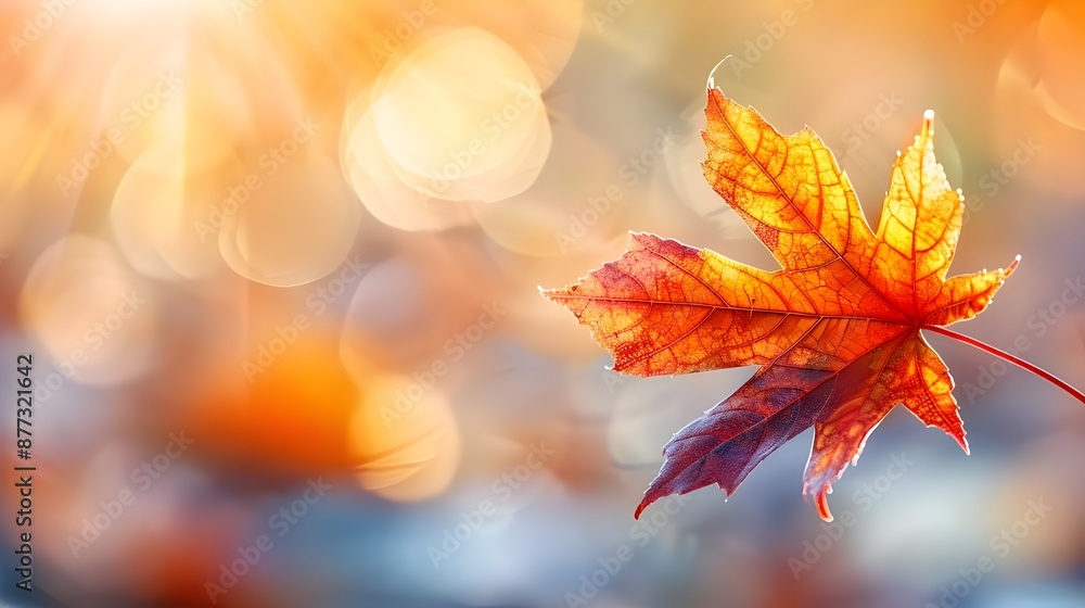 Autumn Leaf with Bokeh Background. Autumn Leaf with Bokeh Background.