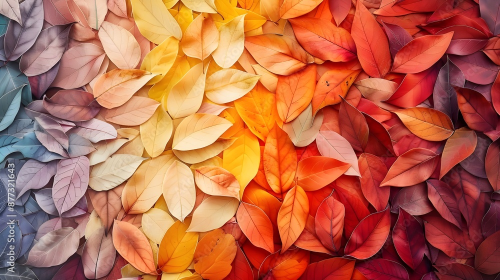 Autumn Leaves Color Gradient. Autumn Leaves Color Gradient.