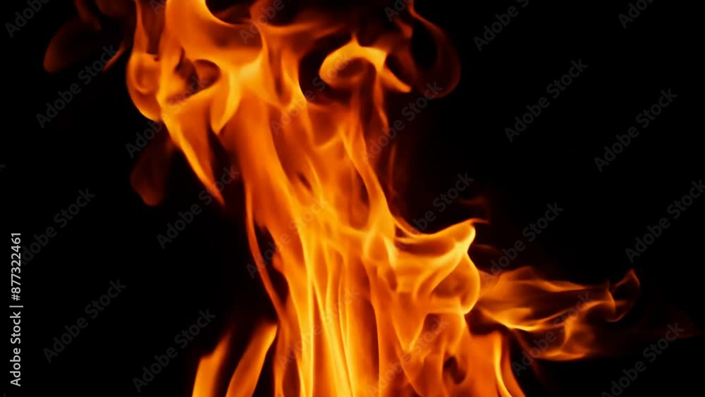 Vibrant orange flames flicker and dance against a dark backdrop, creating a dramatic and intense visual effect Vibrant orange flames flicker and dance against a dark backdrop, creating a dramatic and intense visual effect