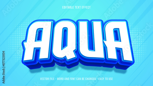Aqua editable text effect