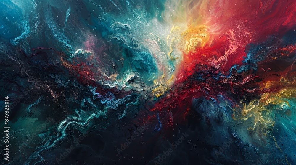 Abstract Cosmic Nebula, Fluid Art, Digital Painting, Galaxy, Swirls Abstract Cosmic Nebula, Fluid Art, Digital Painting, Galaxy, Swirls