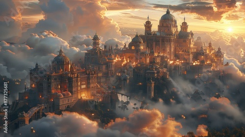 Fantasy Cityscape in the Clouds © KRIS
