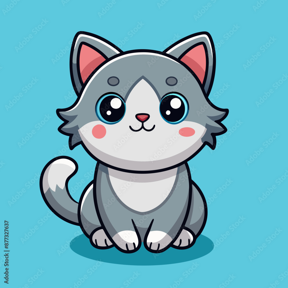 Cat vector illustration, animal isolated on white, pet silhouette, cat vector art

Keywords language: English