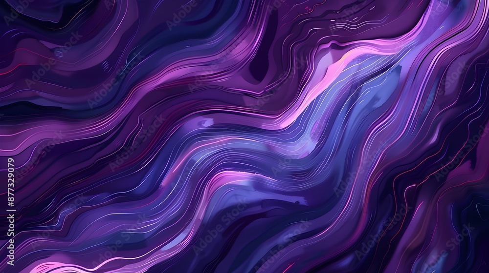 Fototapeta premium Mesmerizing Vibrant Jewel Toned Concentric Waves of Digital Abstract Art