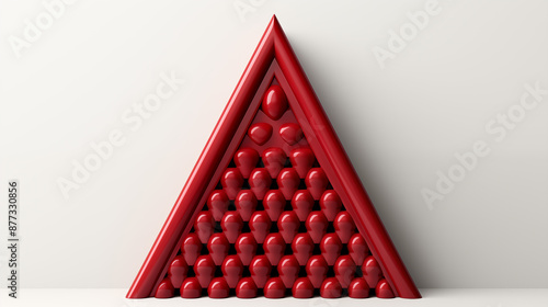 A Red Triangle with a White Background