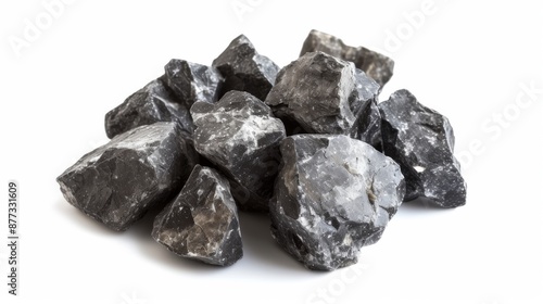 Calcium carbide on a white background