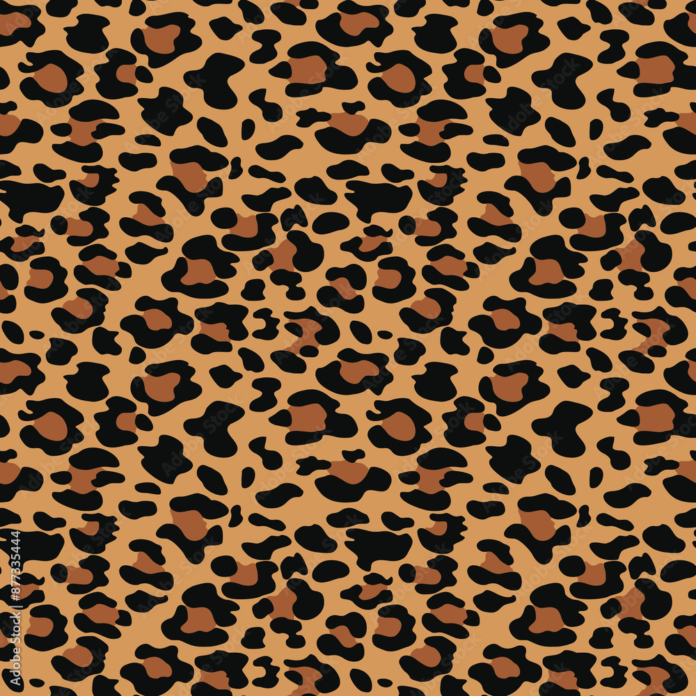 animal leopard pattern vector print, wild cat spots on yellow background, classic fashion design for textile
animal leopard pattern vector print, wild cat spots on yellow background, classic fashion design for textile
