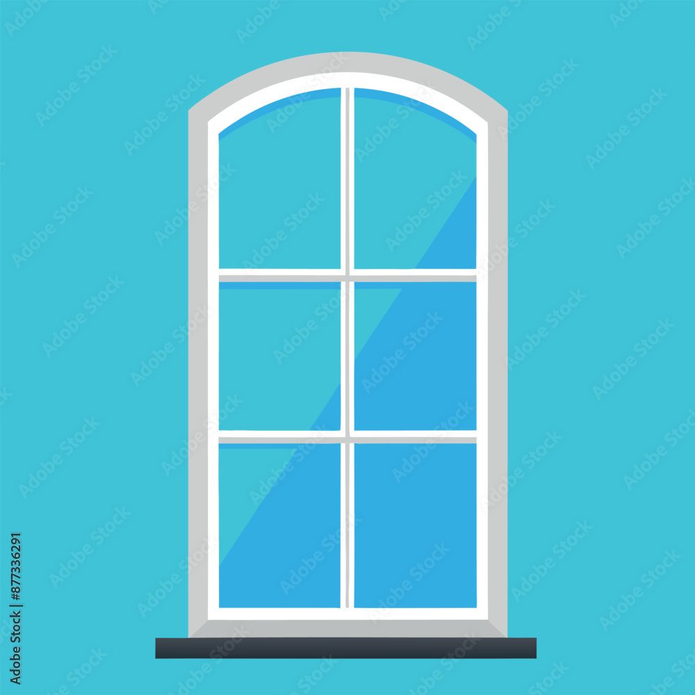 a window on the facade of a house or apartment building
a window on the facade of a house or apartment building