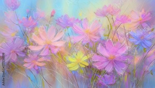 Artistic background with transparent x-ray flowers.  © Kseniia
