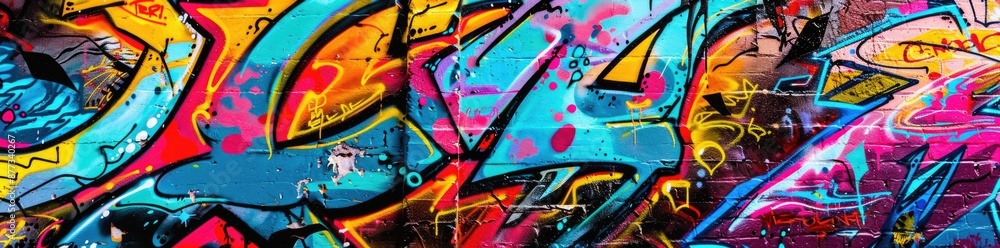 Colorful graffiti on the wall Colorful graffiti on the wall