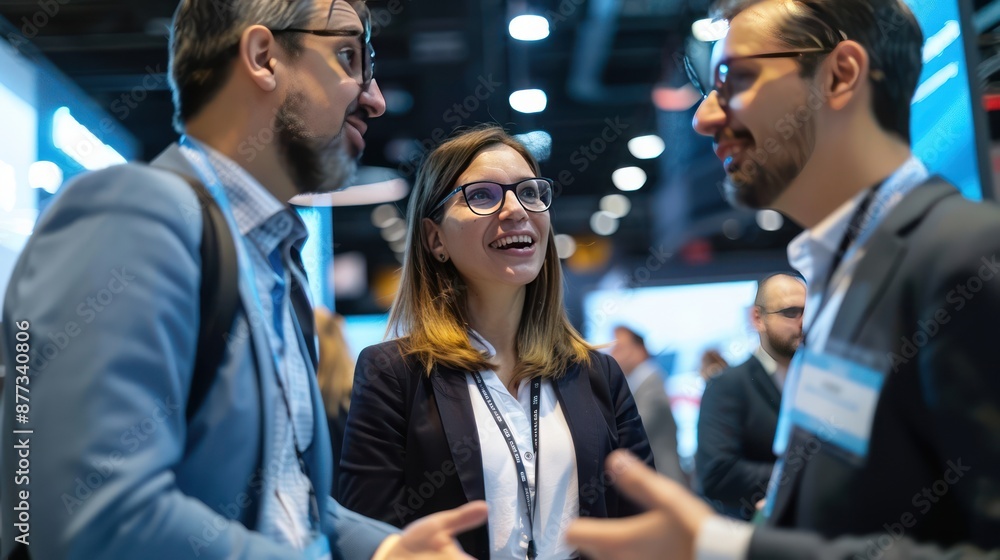 A company showcasing their insurtech innovations at a conference A company showcasing their insurtech innovations at a conference