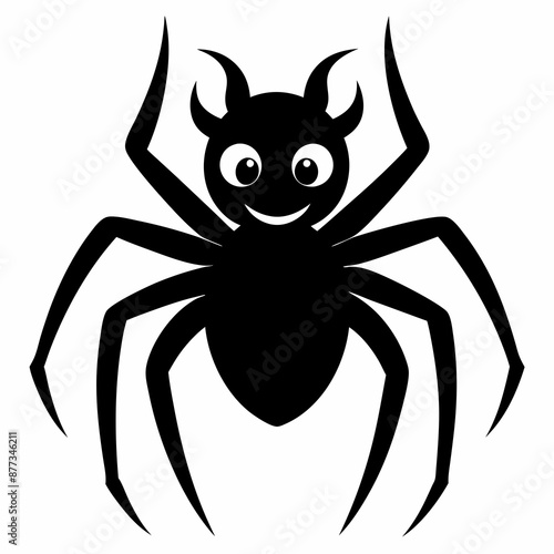 Halloween spider vector,spider isolated on white background