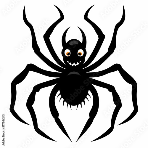 Halloween spider vector,spider isolated on white background