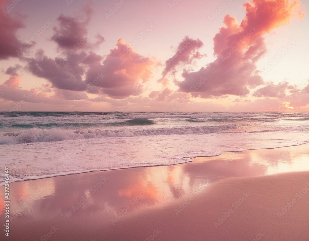Fototapeta premium sunset on the beach, love vibes
