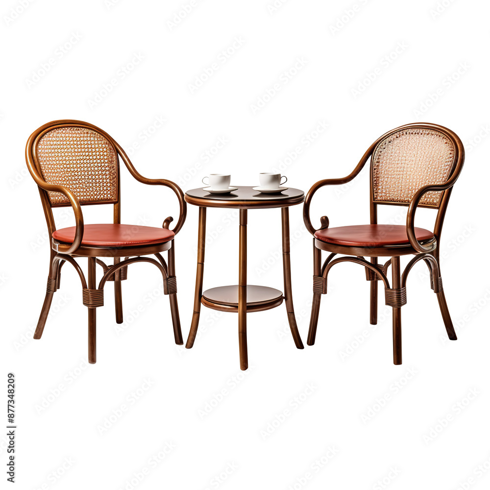 two chairs and table on transparent background, clipping path, png, two chairs and table on transparent background, clipping path, png,