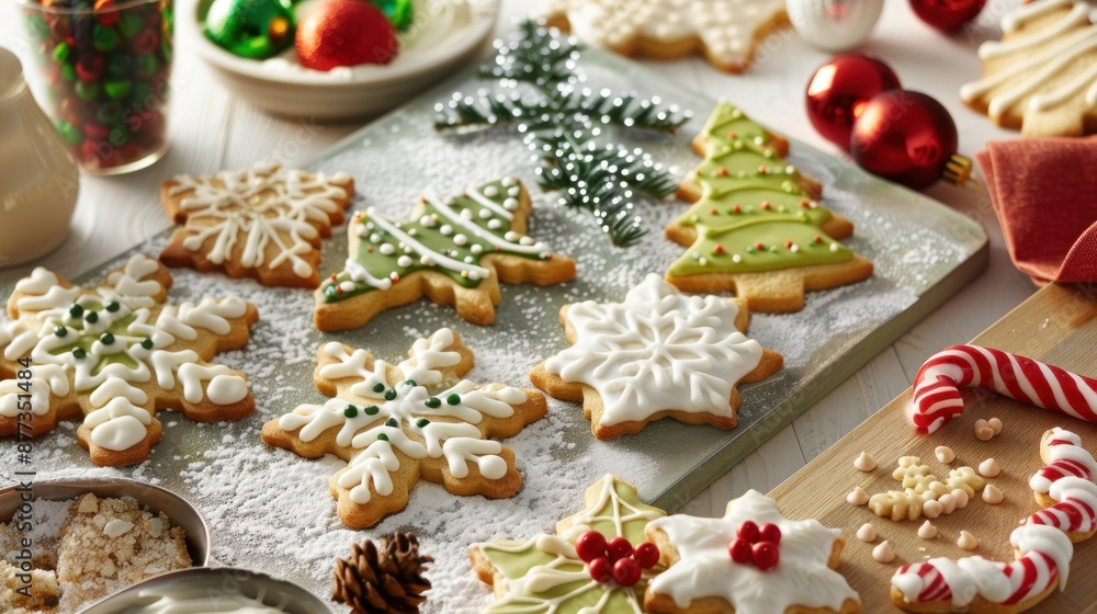 Host a Christmas cookie decorating party, with an array of cookies, icing, and festive toppings to unleash creativity. Host a Christmas cookie decorating party, with an array of cookies, icing, and festive toppings to unleash creativity.