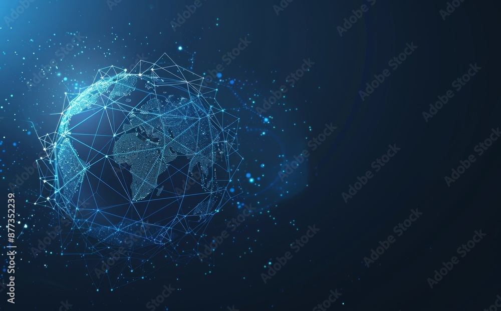A global technology innovation concept in abstract A global technology innovation concept in abstract