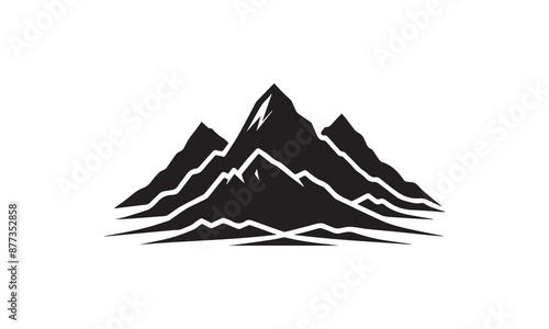 Creative Illustration Simple Mountain Logo Design Vector, Mountain Logo